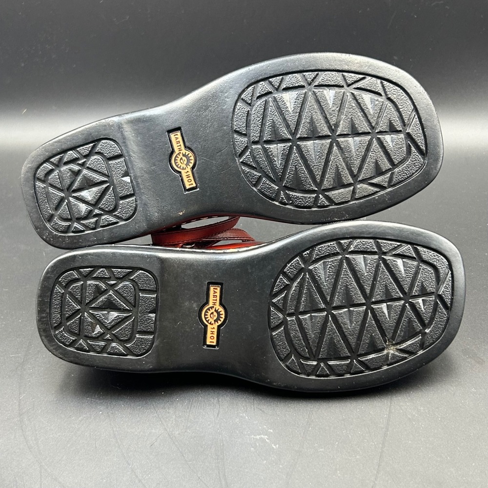 Earth Shoe Departure Mary Jane Women 7 Red Leather Comfort Gelron 2000 Gorpcore - Picture 6 of 6